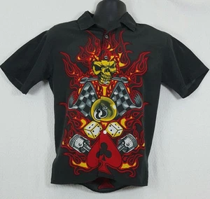 Extreme Limit Black Motor out of Hell Casual Shirt Xtra Small - Picture 1 of 5