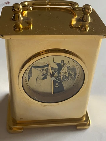 Titoni Desk Clock Saudi Arabia Special Edition Gift King Abdullaziz Al Saud Cover