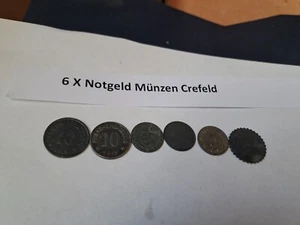 6 x emergency money war money coins Crefeld - Picture 1 of 2