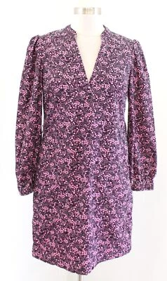 Boden Negro Rosa Pana Floral Esmeralda. Vestido Talla US 4P Cuello en V Informal Foto 1 de 4