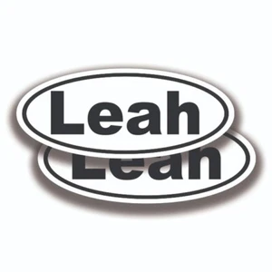 LEAH NAME DECALs 2 Stickers Bogo Car Truck Bumper Window - Picture 1 of 1