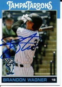 Brandon Wagner 2018 Tampa Tarpons Yankees Autographed Signed Card