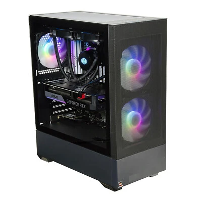 PRC Custom Gaming Desktop PC Ryzen 7 5700X RTX 3060 Ti 32GB DDR4 1TB WiFi BT W11 - Image 1 of 4
