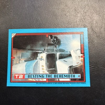 11d T2 Terminator 2  Sticker 1991 Topps #28 Arnold Schwarzenegger - Image 1 of 2