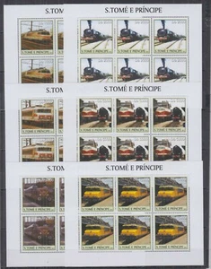 ST245P6. S.Tome and Principe - MNH - Railroads - Sheets of 6  - Picture 1 of 1