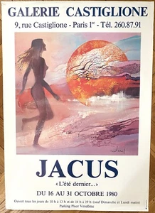 JEAN THÉOBALD JACUS ORIGINAL EXHIBITION ART POSTER GALERIE CASTIGLIONE 1980 RARE - Picture 1 of 19