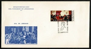 SE92 VENEZUELA 1969 FDC 150th anniversary of the congres of Angostura - Picture 1 of 2
