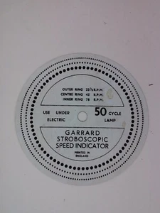 Garrard Stroboscopic Speed Indicator 50 Printed in England - Picture 1 of 1