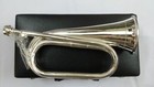 British Army Bugle Silver Plated Tunable Mouthpiece Free Carrying Case
