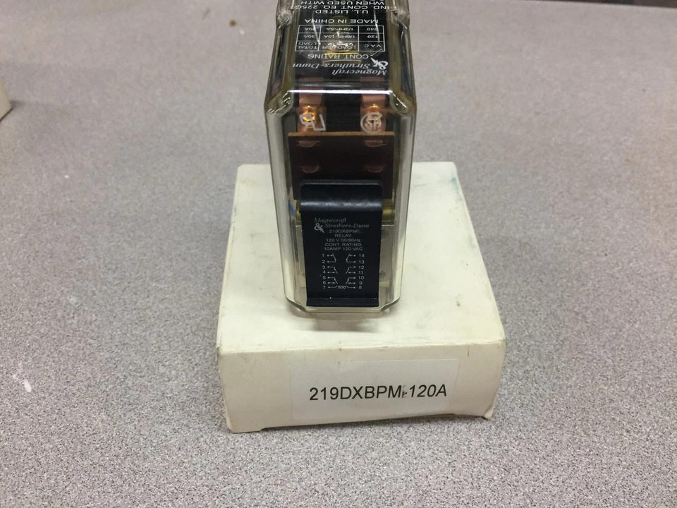 NEW IN BOX STRUTHERS DUNN 12 PIN 120VAC COIL RELAY 219DXBPML - Image 1 of 4