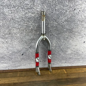 Schwinn BMX Fork  Chrome 1 1/8 Threadless Old School BMX Predator 20 in OG 1990s - Picture 1 of 16