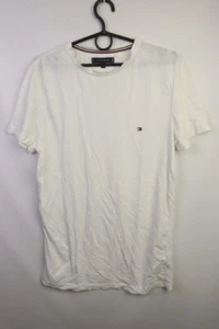Tommy Hilfiger Ivory Cotton Crew Neck Short Sleeves Pullover T-Shirt S - Picture 1 of 17