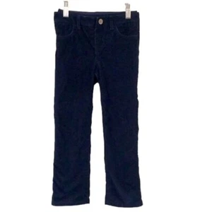 Gap Girls Sz 5 Corduroy Pull On Jeans Navy Blue Lined Fall Stretch - Picture 1 of 10