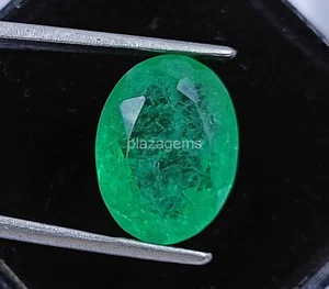 Certified 8.85 Ct Zambian Emerald – Natural Oval Cut Loose Gemstone k - Picture 1 of 6