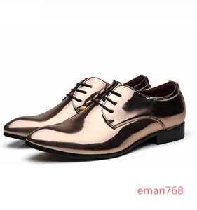 Las mejores ofertas en Zapatos de Vestir de Cuero Charol de oro para hombres  | eBay