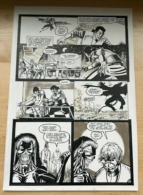 SUBSPECIES #4 original comic art horror movie  1991 VAMPIRE BEAST - Image 1 of 2