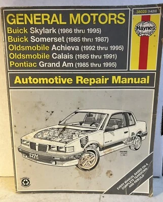 Haynes Manual General Motors N-Cars 1985-95  Pontiac Grand Am Calais Buick 38025 - Image 1 of 4