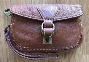 Marc By Marc Jacobs Wristlet Clutch Ginger Brown Leather - Picture 1 of 10