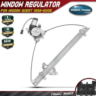 Regulador de ventana eléctrica con motor para Nissan Quest 1999-2002 pasajero delantero derecho Foto 1 de 4
