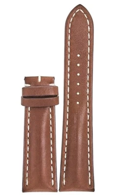 Correa de cuero marrón original Breitling 24 mm 443X OEM Navitimer Avenger Chronomat Foto 1 de 3