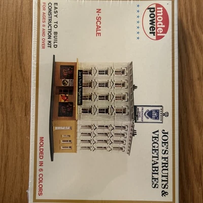 Model Power 1536 N Scale Joe's Fruits & Vegetables Model Building Kit Sealed - Image 1 of 2