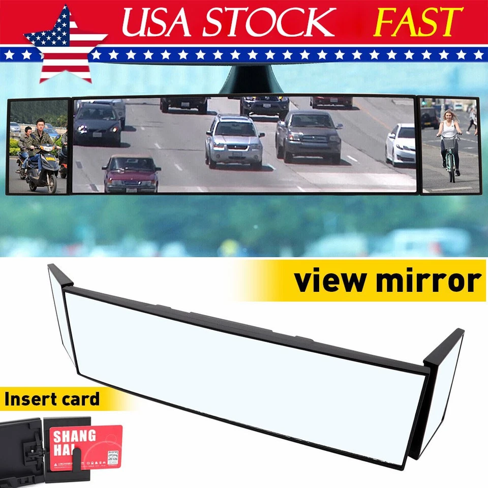 Espejo retrovisor gran angular punto ciego visión trasera gran angular bebé camión furgoneta Foto 1 de 4