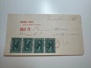 R173 - Barnes Bros - Stock Sales Receipt - New York NY - 1899 - Picture 1 of 1