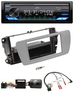 JVC Bluetooth DAB USB Steering Wheel Car Stereo for Seat Ibiza Dubling Grey - Image 1 of 4