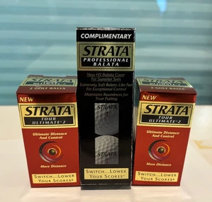 Four Strata Tour Ultimate 2 Golf Balls and Three Strata Professional Balata NEW - Picture 1 of 3