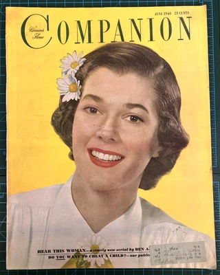 Vintage Woman's Home Companion Magazine June 1948 Fashion Ads Hollywood Rinso - Image 1 of 4