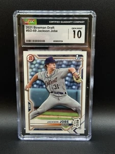 2021 Bowman Draft - Jackson Jobe #BD-69 (RC) Rookie Detroit Tigers - CGC 10 - Bild 1 von 3