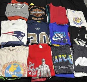 5 Grafik T-Shirt Lot Konvolut zufällig Sport Musik modern Vintage BESCHREIBUNG LESEN - Bild 1 von 3