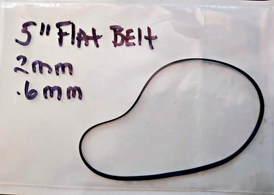 ROBTHEBELTGUY One 5 Inch (127mm x 2mm x .6mm) Audio / Video Flat Rubber Turntable Belt