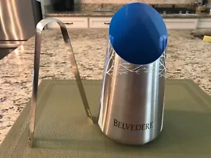 Belvedere Wodka Metall Logo Eiskübel & Zangen passt 750ml Flaschenbar Dekor NEU - Bild 1 von 11