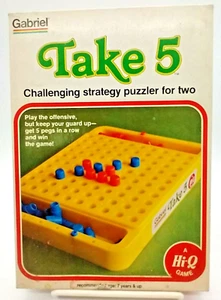 Gabriel Take 5 Strategiespiel 2 Spieler komplett Hi-Q Spiel 1977 Vintage - Bild 1 von 10