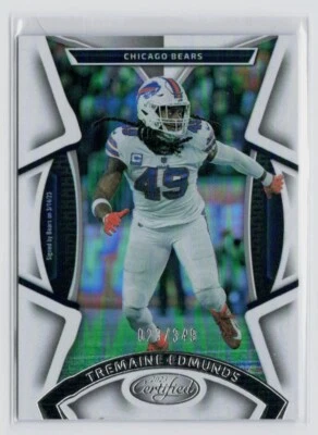 2023 Panini Certified - #58 Tremaine Edmunds /349 Chicago Bears - Image 1 of 3