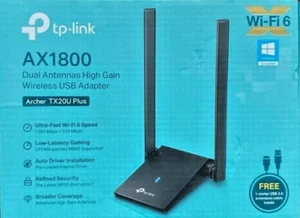 TP-LINK ARCHER TX20U PLUS AX1800 DUAL ANTENNAS HIGH GAIN WIRELESS USB ADAPTER - Bild 1 von 10