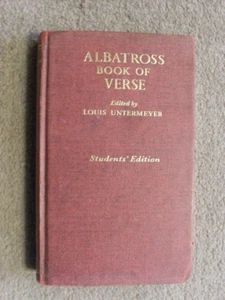 VINTAGE BOOK HARDBACK BOOK ALBATROSS BOOK OF VERSE BY LOUIS UNTERMAYER 1960 - Picture 1 of 2
