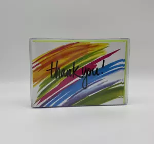 Thank You Cards USA Recycled Paper Set of 10 blank interior rainbow - JuLu brand - Picture 1 of 6