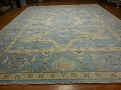 Turkish Oushak Rug, Modern Multicolored Area Rug 12x15, Handmade Ohemian Rug - Image 1 of 4