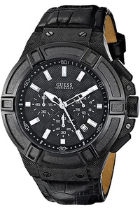 GUESS STEEL W0408G1,Men's Rigor Chronograph,Naylon Strap,Screw Crown,100m WR - Picture 1 of 2