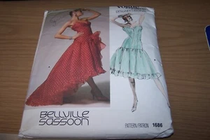 Abito da sera formale 1686 Vogue modello cucito Bellville Sassoon taglia 8 - Foto 1 di 2