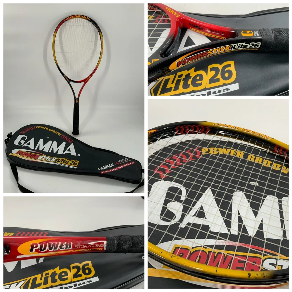 Gamma Power Stick Lite 26 Tennis Racket 4 1/8 Grip G4 SST w Cover YGI F2-425 - Image 1 of 4