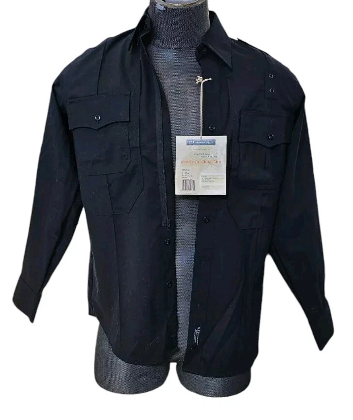 511 Tactical Series Small Short Sleeve Utility Work Shirt Spandex Poly Navy Blue - Image 1 of 4