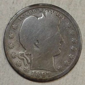 1897-O Barber Quarter, Better Date, Good - Discounted               0812-55 - Picture 1 of 2