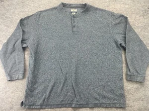 High Sierra Shirt Men's XXL Gray Thermal Henley Ribbed Stretch Pull Over - Picture 1 of 7