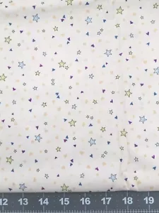 Gorjuss Collection by Santoro-London Multi Color Stars On Cream Fabric 2 Yards - Picture 1 of 4