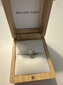 Brilliant Earth Oval 9x7mm/2 carat Moissanite Platinum Engagement Ring - 2 Karat - Picture 1 of 5