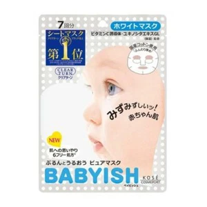 Kose Cosmeport Clear Turn Babyish Whitening Face Mask - 7 Sheets - Free Shipping - Picture 1 of 2