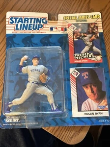 1993 Startaufstellung Nolan Ryan Actionfigur und Sammlerkarten GEBRAUCHT!! - Bild 1 von 7